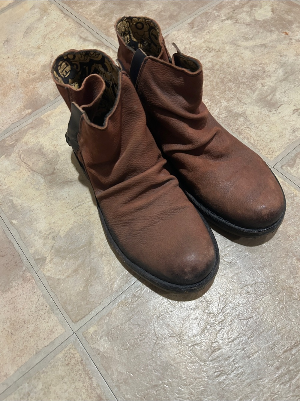 Fly London Women’s Brown Zip up Leather Ankle Boots